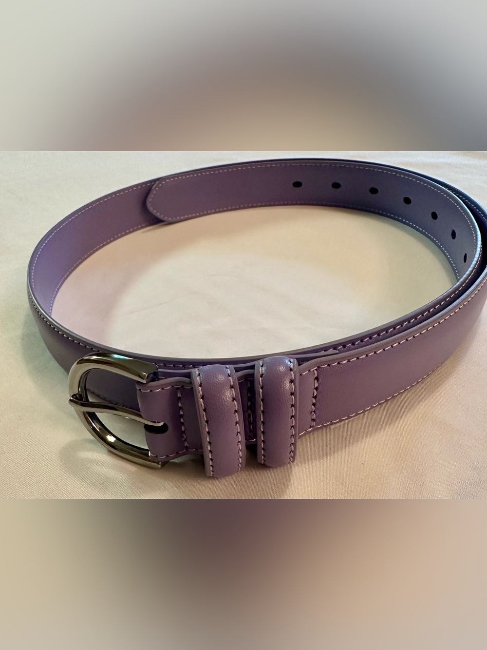 Falari Purple/Lavender Genuine Leather Belt Size M 34-36